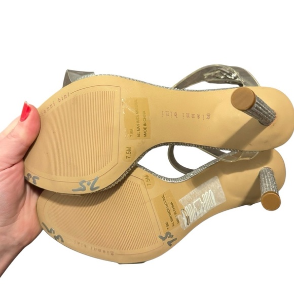 Gianni Bini Karina Bling Clear Strappy Heels Women's size 7.5 - Picture 3 of 11